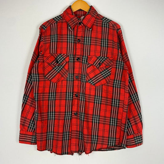 【現状渡し品】【メンズ】 FROSTPROOF フロストプルーフ 60-70's FLANNEL SHIRT VINTAGE 60-70年代 フランネル シャツ トップス ネルシャツ ヴィンテージ 145-260510-ko-04-tei サイズ：15.5 カラー：レッド 万代Net店