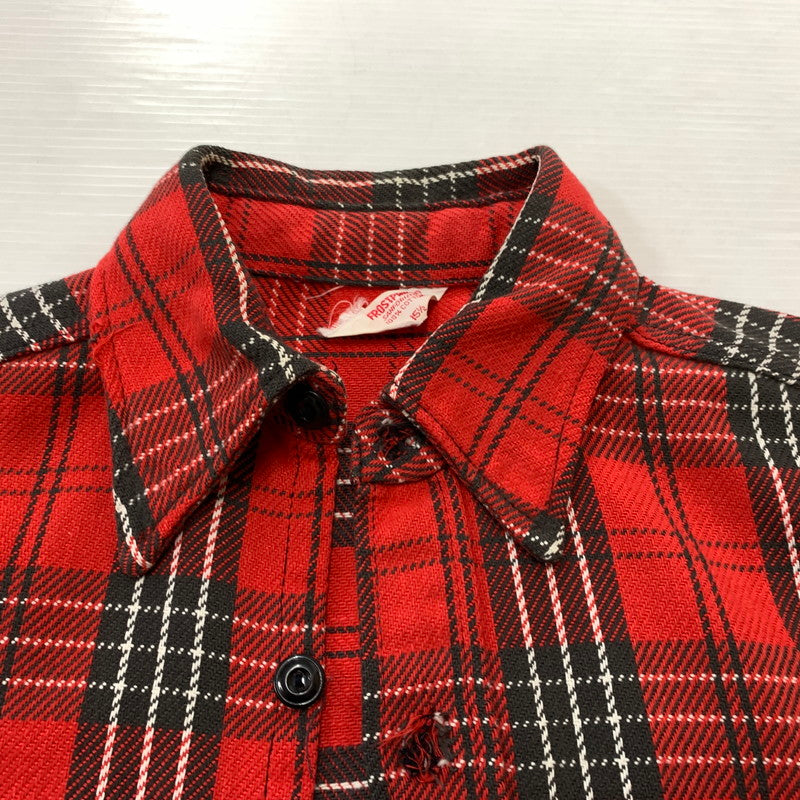 【現状渡し品】【メンズ】 FROSTPROOF フロストプルーフ 60-70's FLANNEL SHIRT VINTAGE 60-70年代 フランネル シャツ トップス ネルシャツ ヴィンテージ 145-260510-ko-04-tei サイズ：15.5 カラー：レッド 万代Net店