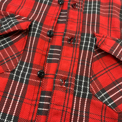 【現状渡し品】【メンズ】 FROSTPROOF フロストプルーフ 60-70's FLANNEL SHIRT VINTAGE 60-70年代 フランネル シャツ トップス ネルシャツ ヴィンテージ 145-260510-ko-04-tei サイズ：15.5 カラー：レッド 万代Net店