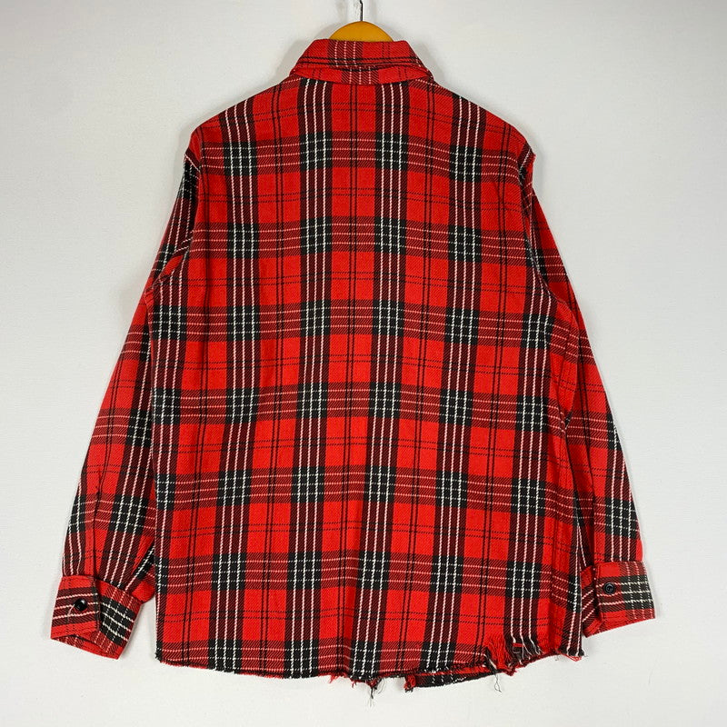 【現状渡し品】【メンズ】 FROSTPROOF フロストプルーフ 60-70's FLANNEL SHIRT VINTAGE 60-70年代 フランネル シャツ トップス ネルシャツ ヴィンテージ 145-260510-ko-04-tei サイズ：15.5 カラー：レッド 万代Net店