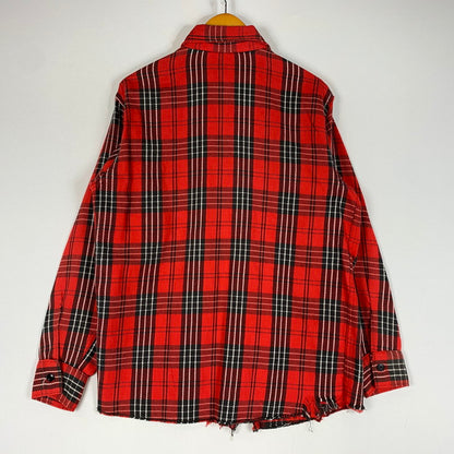【現状渡し品】【メンズ】 FROSTPROOF フロストプルーフ 60-70's FLANNEL SHIRT VINTAGE 60-70年代 フランネル シャツ トップス ネルシャツ ヴィンテージ 145-260510-ko-04-tei サイズ：15.5 カラー：レッド 万代Net店