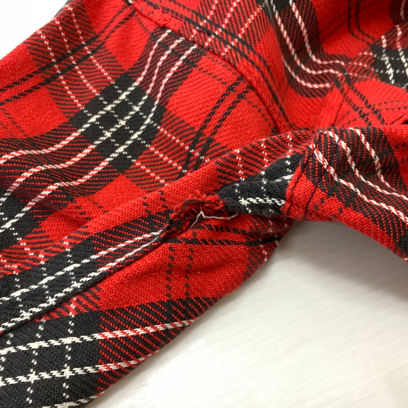 【現状渡し品】【メンズ】 FROSTPROOF フロストプルーフ 60-70's FLANNEL SHIRT VINTAGE 60-70年代 フランネル シャツ トップス ネルシャツ ヴィンテージ 145-260510-ko-04-tei サイズ：15.5 カラー：レッド 万代Net店