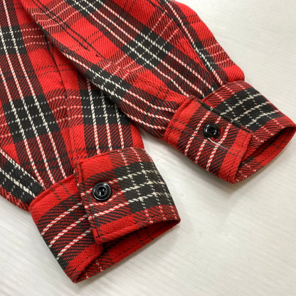 【現状渡し品】【メンズ】 FROSTPROOF フロストプルーフ 60-70's FLANNEL SHIRT VINTAGE 60-70年代 フランネル シャツ トップス ネルシャツ ヴィンテージ 145-260510-ko-04-tei サイズ：15.5 カラー：レッド 万代Net店