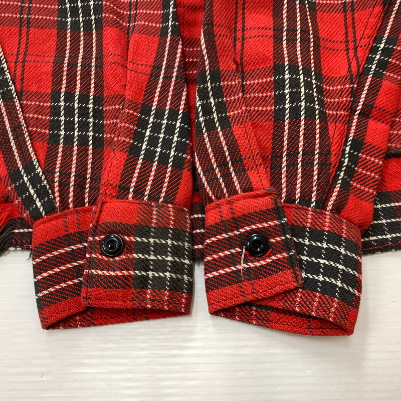 【現状渡し品】【メンズ】 FROSTPROOF フロストプルーフ 60-70's FLANNEL SHIRT VINTAGE 60-70年代 フランネル シャツ トップス ネルシャツ ヴィンテージ 145-260510-ko-04-tei サイズ：15.5 カラー：レッド 万代Net店