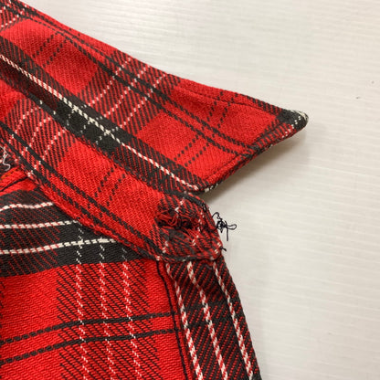【現状渡し品】【メンズ】 FROSTPROOF フロストプルーフ 60-70's FLANNEL SHIRT VINTAGE 60-70年代 フランネル シャツ トップス ネルシャツ ヴィンテージ 145-260510-ko-04-tei サイズ：15.5 カラー：レッド 万代Net店