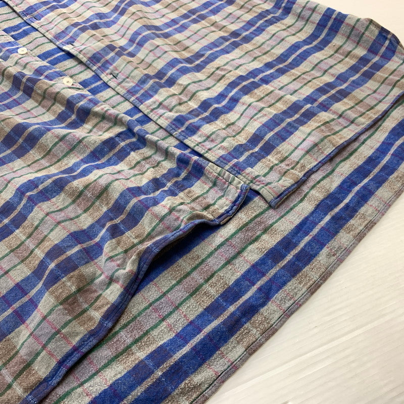 【現状渡し品】【メンズ】 SIMONIN FRERES シモン フレース FLANNEL SHIRT VINTAGE フランネル シャツ トップス ネルシャツ ヴィンテージ 145-260510-ko-05-tei サイズ：不明 カラー：ブルー 万代Net店
