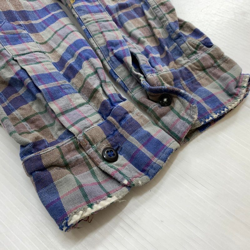 【現状渡し品】【メンズ】 SIMONIN FRERES シモン フレース FLANNEL SHIRT VINTAGE フランネル シャツ トップス ネルシャツ ヴィンテージ 145-260510-ko-05-tei サイズ：不明 カラー：ブルー 万代Net店