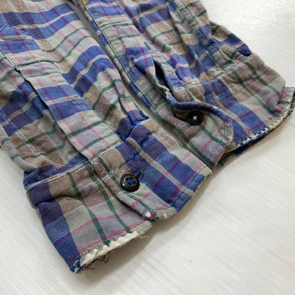 【現状渡し品】【メンズ】 SIMONIN FRERES シモン フレース FLANNEL SHIRT VINTAGE フランネル シャツ トップス ネルシャツ ヴィンテージ 145-260510-ko-05-tei サイズ：不明 カラー：ブルー 万代Net店