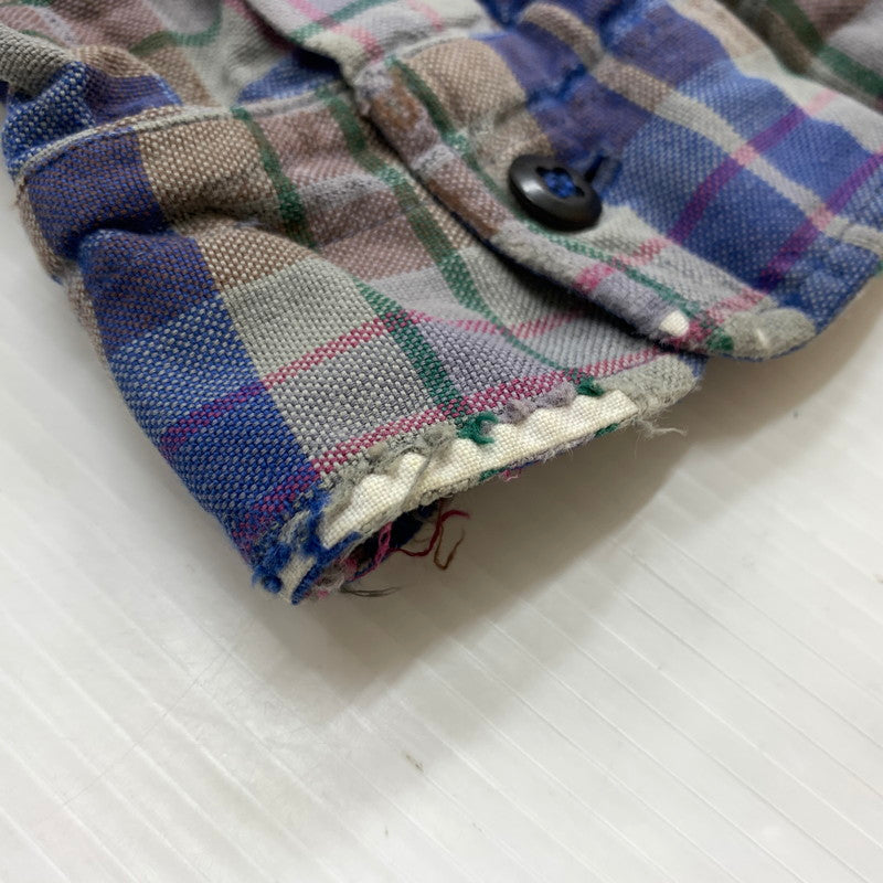 【現状渡し品】【メンズ】 SIMONIN FRERES シモン フレース FLANNEL SHIRT VINTAGE フランネル シャツ トップス ネルシャツ ヴィンテージ 145-260510-ko-05-tei サイズ：不明 カラー：ブルー 万代Net店