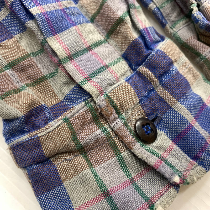 【現状渡し品】【メンズ】 SIMONIN FRERES シモン フレース FLANNEL SHIRT VINTAGE フランネル シャツ トップス ネルシャツ ヴィンテージ 145-260510-ko-05-tei サイズ：不明 カラー：ブルー 万代Net店