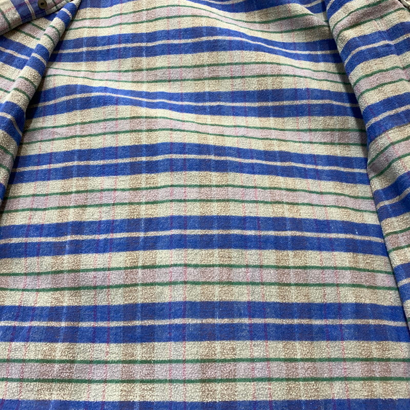 【現状渡し品】【メンズ】 SIMONIN FRERES シモン フレース FLANNEL SHIRT VINTAGE フランネル シャツ トップス ネルシャツ ヴィンテージ 145-260510-ko-05-tei サイズ：不明 カラー：ブルー 万代Net店