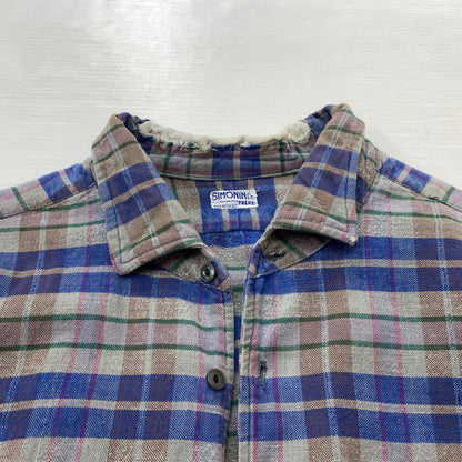 【現状渡し品】【メンズ】 SIMONIN FRERES シモン フレース FLANNEL SHIRT VINTAGE フランネル シャツ トップス ネルシャツ ヴィンテージ 145-260510-ko-05-tei サイズ：不明 カラー：ブルー 万代Net店