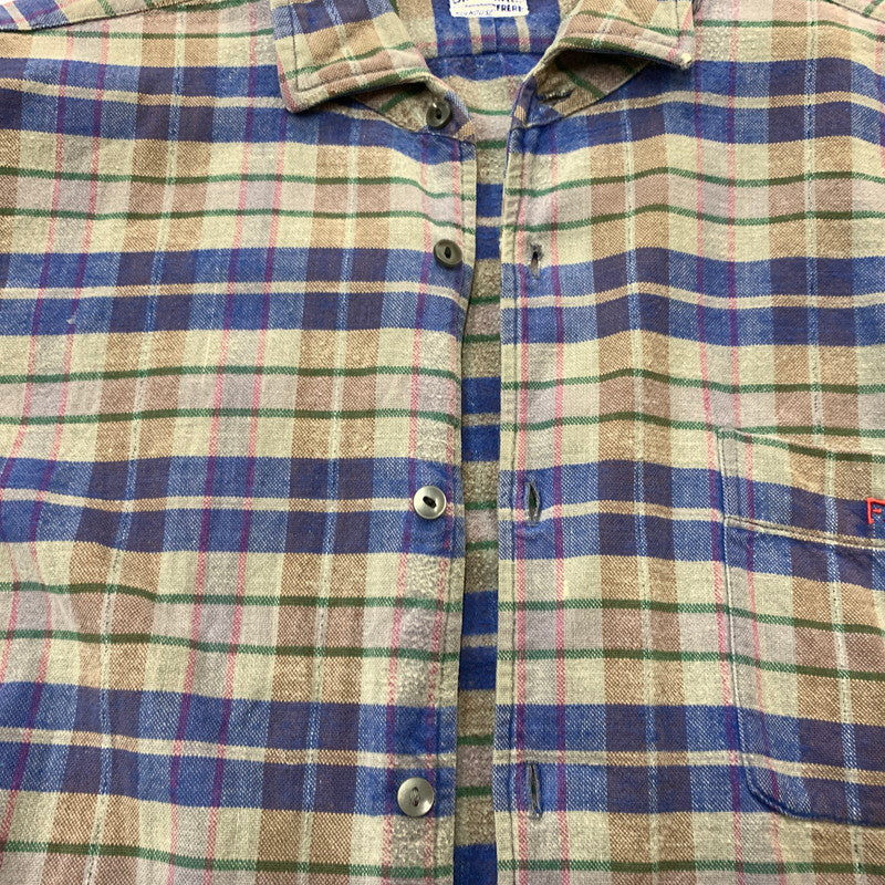 【現状渡し品】【メンズ】 SIMONIN FRERES シモン フレース FLANNEL SHIRT VINTAGE フランネル シャツ トップス ネルシャツ ヴィンテージ 145-260510-ko-05-tei サイズ：不明 カラー：ブルー 万代Net店