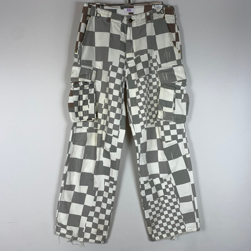 【現状渡し品】【メンズ】 ERL イーアールエル UNISEX PRINTED CARGO PANTS ERL08P005 プリント カーゴ パンツ ボトムス 152-260510-ko-27-tei サイズ：S カラー：ホワイト 万代Net店