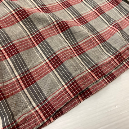【現状渡し品】【メンズ】 MANHATTAN マンハッタン OPENCOLLAR CHECK SHIRT VINTAGE オープンカラー チェック シャツ トップス 長袖 ヴィンテージ 145-260510-ko-06-tei サイズ：L カラー：レッド 万代Net店
