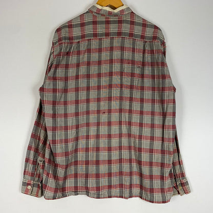 【現状渡し品】【メンズ】 MANHATTAN マンハッタン OPENCOLLAR CHECK SHIRT VINTAGE オープンカラー チェック シャツ トップス 長袖 ヴィンテージ 145-260510-ko-06-tei サイズ：L カラー：レッド 万代Net店