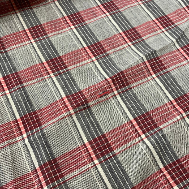 【現状渡し品】【メンズ】 MANHATTAN マンハッタン OPENCOLLAR CHECK SHIRT VINTAGE オープンカラー チェック シャツ トップス 長袖 ヴィンテージ 145-260510-ko-06-tei サイズ：L カラー：レッド 万代Net店