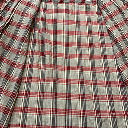 【現状渡し品】【メンズ】 MANHATTAN マンハッタン OPENCOLLAR CHECK SHIRT VINTAGE オープンカラー チェック シャツ トップス 長袖 ヴィンテージ 145-260510-ko-06-tei サイズ：L カラー：レッド 万代Net店