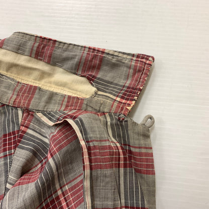 【現状渡し品】【メンズ】 MANHATTAN マンハッタン OPENCOLLAR CHECK SHIRT VINTAGE オープンカラー チェック シャツ トップス 長袖 ヴィンテージ 145-260510-ko-06-tei サイズ：L カラー：レッド 万代Net店