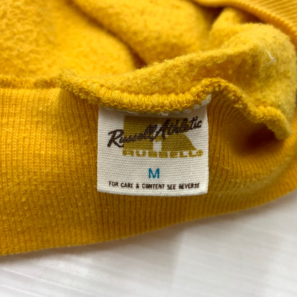 【現状渡し品】【メンズ】 RUSSELL ATHLETIC ラッセルアスレティック 70-80's GAISER LOGO HOODIE VINTAGE 70-80年代 ガイザー ロゴ パーカー トップス プルオーバーパーカー ヴィンテージ 145-260510-ko-09-tei サイズ：M カラー：イエロー 万代Net店