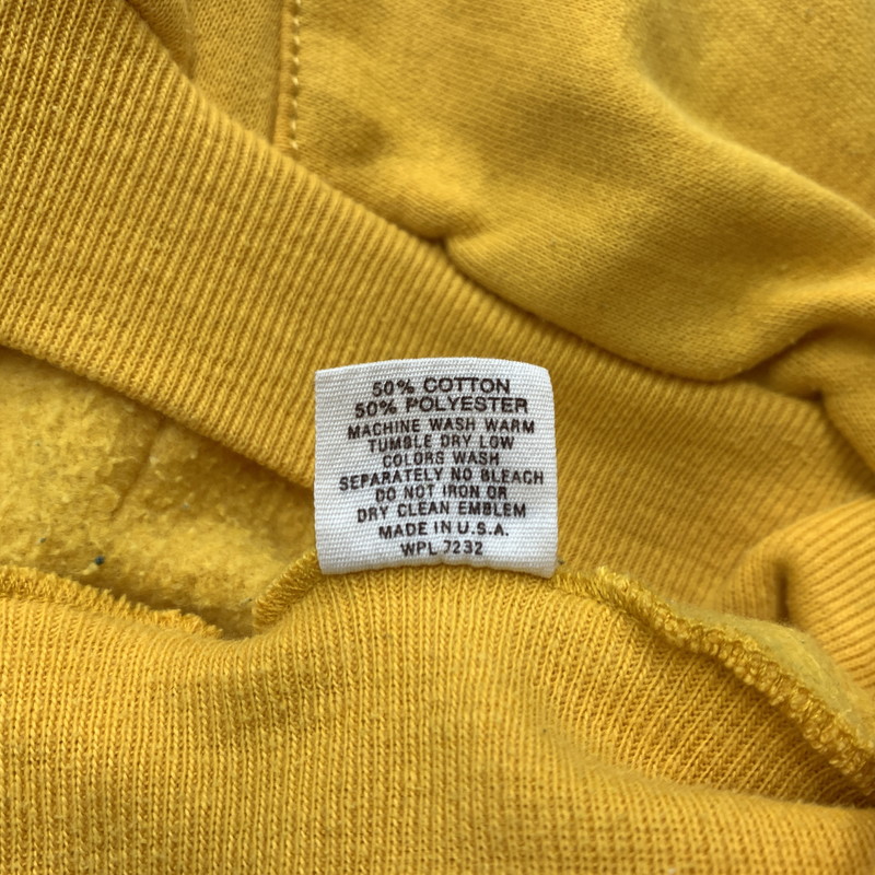 【現状渡し品】【メンズ】 RUSSELL ATHLETIC ラッセルアスレティック 70-80's GAISER LOGO HOODIE VINTAGE 70-80年代 ガイザー ロゴ パーカー トップス プルオーバーパーカー ヴィンテージ 145-260510-ko-09-tei サイズ：M カラー：イエロー 万代Net店