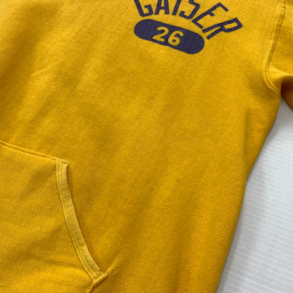 【現状渡し品】【メンズ】 RUSSELL ATHLETIC ラッセルアスレティック 70-80's GAISER LOGO HOODIE VINTAGE 70-80年代 ガイザー ロゴ パーカー トップス プルオーバーパーカー ヴィンテージ 145-260510-ko-09-tei サイズ：M カラー：イエロー 万代Net店