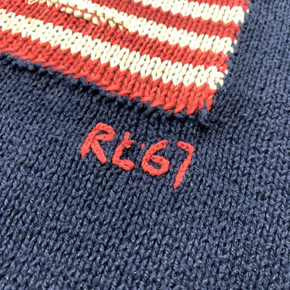 【現状渡し品】【メンズ】 POLO RALPH LAUREN ポロラルフローレン STARS＆STRIPES SWEATER スター ストライプ セーター トップス ニット 145-260510-ko-17-tei サイズ：XXL カラー：ネイビー 万代Net店