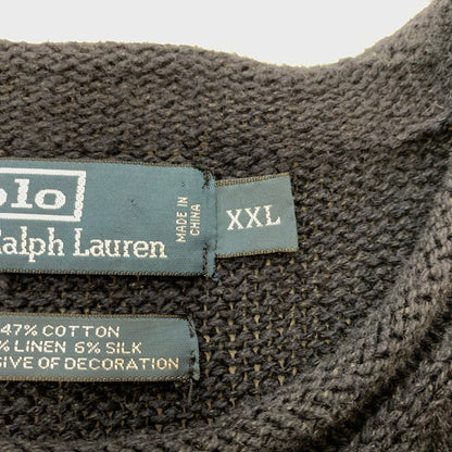 【現状渡し品】【メンズ】 POLO RALPH LAUREN ポロラルフローレン STARS＆STRIPES SWEATER スター ストライプ セーター トップス ニット 145-260510-ko-17-tei サイズ：XXL カラー：ネイビー 万代Net店