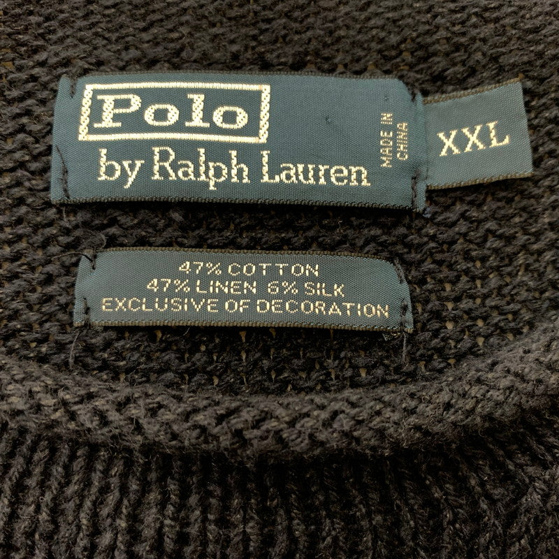 【現状渡し品】【メンズ】 POLO RALPH LAUREN ポロラルフローレン STARS＆STRIPES SWEATER スター ストライプ セーター トップス ニット 145-260510-ko-17-tei サイズ：XXL カラー：ネイビー 万代Net店