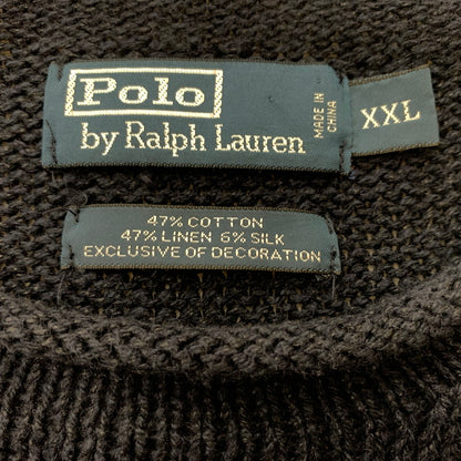 【現状渡し品】【メンズ】 POLO RALPH LAUREN ポロラルフローレン STARS＆STRIPES SWEATER スター ストライプ セーター トップス ニット 145-260510-ko-17-tei サイズ：XXL カラー：ネイビー 万代Net店