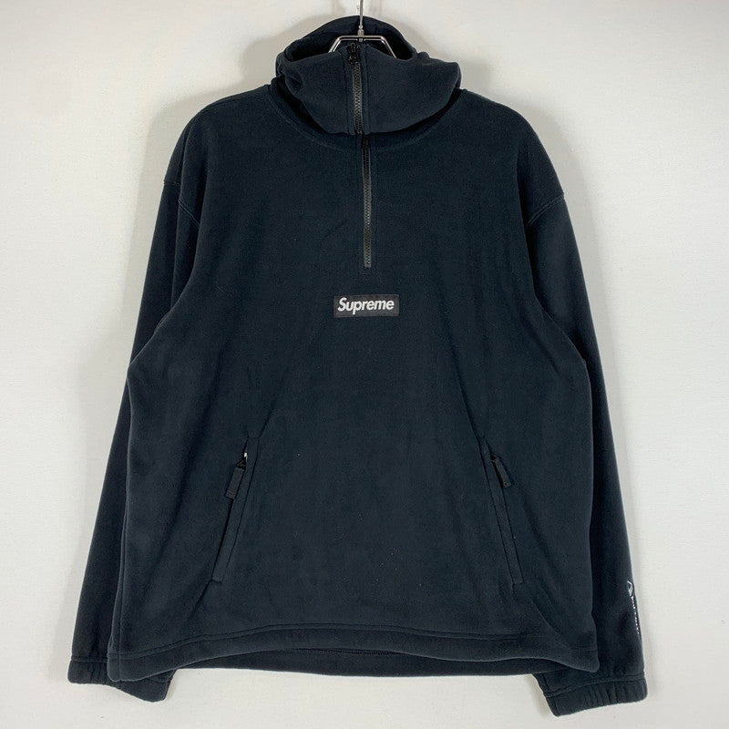 【中古品】【メンズ】 SUPREME シュプリーム POLARTEC FACE MASK HALF ZIP HOODED SWEATSHIRT ポーラテック フェイスマスク ハーフジップ フーディ スウェットシャツ トップス プルオーバー 149-260513-ko-07-tei サイズ：L カラー：ブラック 万代Net店