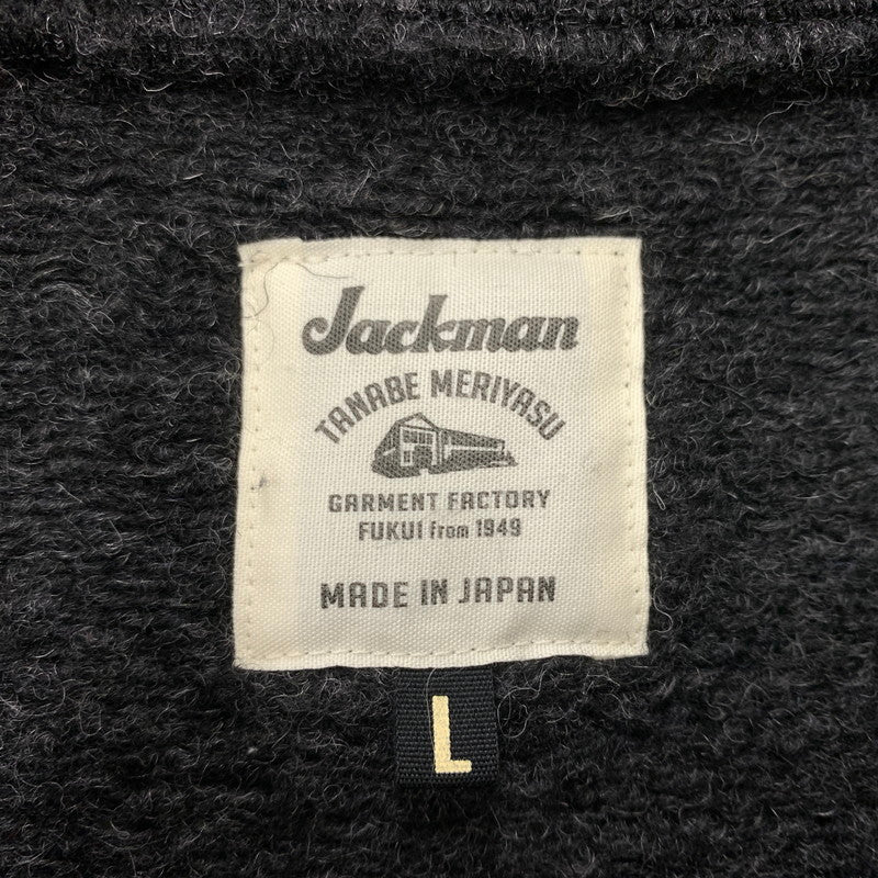 【中古品】【メンズ】 JACKMAN ジャックマン WOOL HIMO POLO JM7382 ウール ヒモ ポロ ニット トップス ハーフボタン 145-260510-ko-16-tei サイズ：L カラー：ブラック系 万代Net店