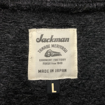 【中古品】【メンズ】 JACKMAN ジャックマン WOOL HIMO POLO JM7382 ウール ヒモ ポロ ニット トップス ハーフボタン 145-260510-ko-16-tei サイズ：L カラー：ブラック系 万代Net店