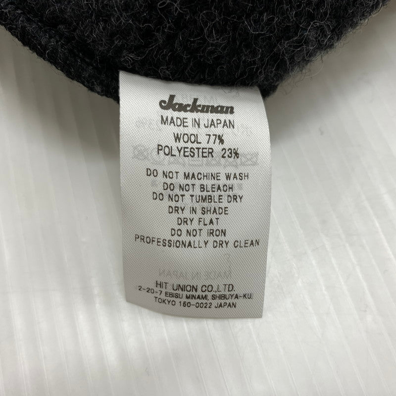 【中古品】【メンズ】 JACKMAN ジャックマン WOOL HIMO POLO JM7382 ウール ヒモ ポロ ニット トップス ハーフボタン 145-260510-ko-16-tei サイズ：L カラー：ブラック系 万代Net店