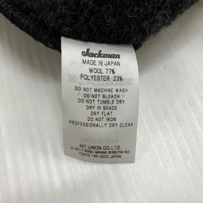 【中古品】【メンズ】 JACKMAN ジャックマン WOOL HIMO POLO JM7382 ウール ヒモ ポロ ニット トップス ハーフボタン 145-260510-ko-16-tei サイズ：L カラー：ブラック系 万代Net店