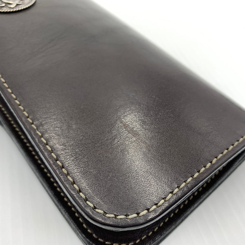 【中古品】【メンズ】 KC,s ケイシイズ LONG LEATHER WALLET ロング レザー ウォレット 長財布 二つ折り 201-260712-ko-01-tei カラー：ブラウン系 万代Net店