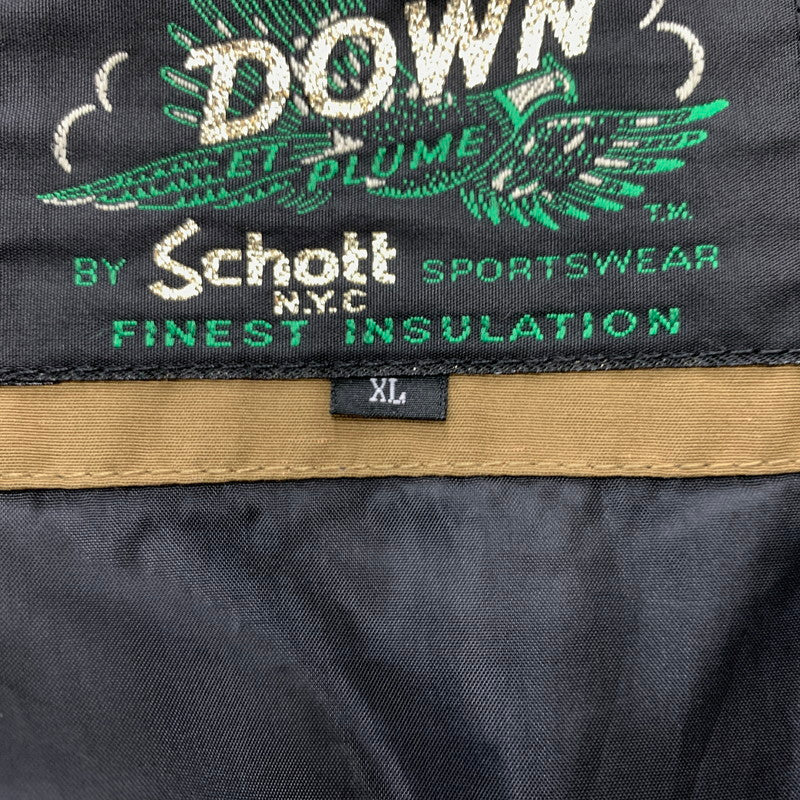 【中古品】【メンズ】 SCHOTT ショット SNOWKEL DOWNJACKET 3152034 スノーケル ダウンジャケット アウター ダウンパーカー 145-260510-ko-24-tei サイズ：XL カラー：ブラウン 万代Net店