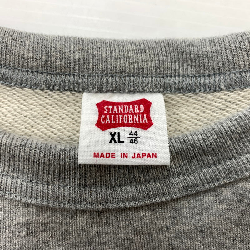 【中古品】【メンズ】 STANDARD CALIFORNIA スタンダードカリフォルニアUS COTTON BASEBALL LOGO SWEAT コットン ベースボール ロゴ スウェット トップス トレーナー 145-260510-ko-20-tei サイズ：XL カラー：グレー 万代Net店