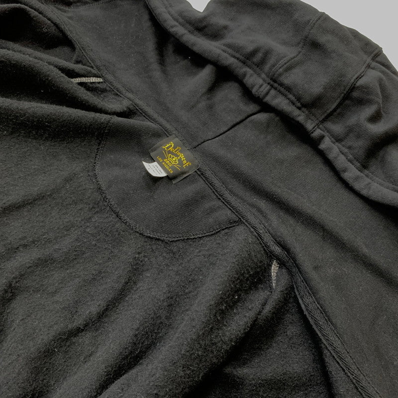 【中古品】【メンズ】 DELINQUENT BROS デリンクエント ブロス LITTLE TOKYO ZIP HOODIE リトル 東京 ジップ フーディ トップス フルジップパーカー 非行兄弟 145-260510-ko-11-tei サイズ：L カラー：ブラック 万代Net店