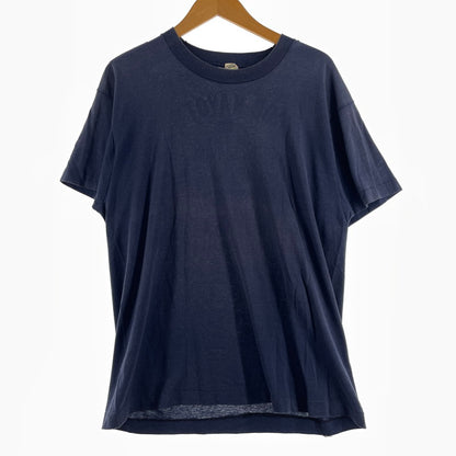 【中古品】【メンズ】 SCREEN STARS スクリーン スターズ 90's BOB RAYOT'S TEE 90年代 ボブ レイオッツ 半袖 トップス 145-260805-sa-04-tei サイズ：L カラー：ネイビー 万代Net店