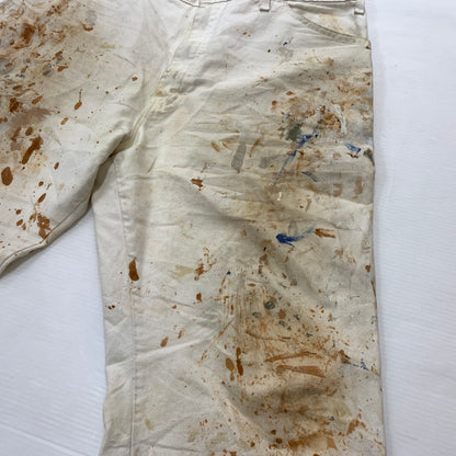 【現状渡し品】【メンズ】 DICKIES ディッキーズ × SHERWIN WILLIAMS シャーウィンウィリアムズ 別注 コラボ PAINT PROCESSING PAINTER PANTS ペイント プロセッシング ペインター パンツ ボトムス 加工パンツ 156-260510-ko-28-tei サイズ：36 カラー：ホワイト 万代Net店