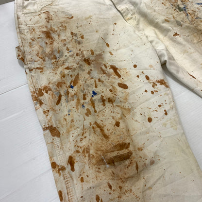 【現状渡し品】【メンズ】 DICKIES ディッキーズ × SHERWIN WILLIAMS シャーウィンウィリアムズ 別注 コラボ PAINT PROCESSING PAINTER PANTS ペイント プロセッシング ペインター パンツ ボトムス 加工パンツ 156-260510-ko-28-tei サイズ：36 カラー：ホワイト 万代Net店