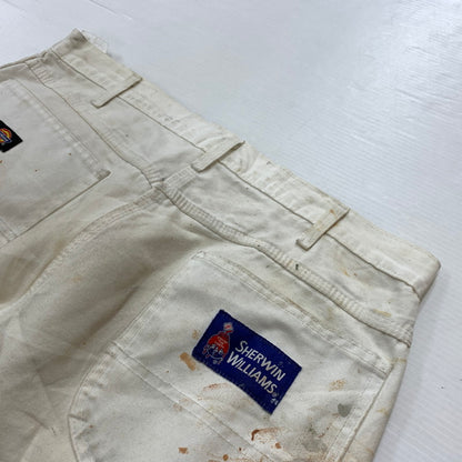 【現状渡し品】【メンズ】 DICKIES ディッキーズ × SHERWIN WILLIAMS シャーウィンウィリアムズ 別注 コラボ PAINT PROCESSING PAINTER PANTS ペイント プロセッシング ペインター パンツ ボトムス 加工パンツ 156-260510-ko-28-tei サイズ：36 カラー：ホワイト 万代Net店