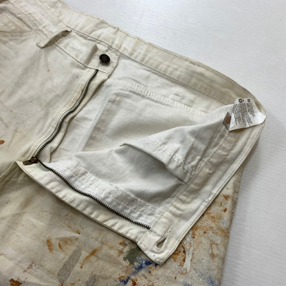 【現状渡し品】【メンズ】 DICKIES ディッキーズ × SHERWIN WILLIAMS シャーウィンウィリアムズ 別注 コラボ PAINT PROCESSING PAINTER PANTS ペイント プロセッシング ペインター パンツ ボトムス 加工パンツ 156-260510-ko-28-tei サイズ：36 カラー：ホワイト 万代Net店