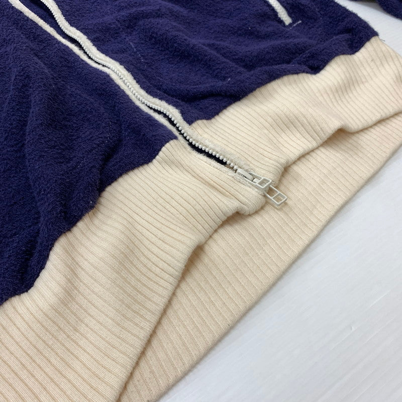 【中古品】【メンズ】 PERFECT RIBS パーフェクトリブス × A LOVE MOVEMENT ア ラブ ムーブメント 別注 コラボ ADIOS PILE PARKER アディオス パイル パーカー トップス フルジップパーカー コットン 141-260510-ko-12-fuzh サイズ：L カラー：ネイビー系 万代Net店