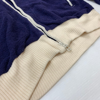 【中古品】【メンズ】 PERFECT RIBS パーフェクトリブス × A LOVE MOVEMENT ア ラブ ムーブメント 別注 コラボ ADIOS PILE PARKER アディオス パイル パーカー トップス フルジップパーカー コットン 141-260510-ko-12-fuzh サイズ：L カラー：ネイビー系 万代Net店