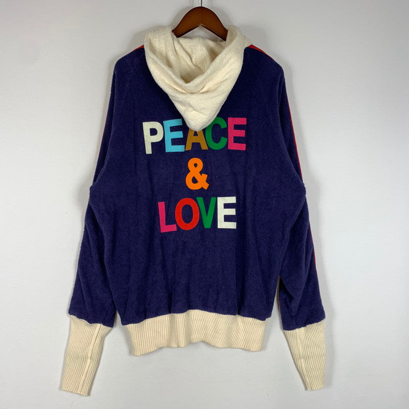 【中古品】【メンズ】 PERFECT RIBS パーフェクトリブス × A LOVE MOVEMENT ア ラブ ムーブメント 別注 コラボ ADIOS PILE PARKER アディオス パイル パーカー トップス フルジップパーカー コットン 141-260510-ko-12-fuzh サイズ：L カラー：ネイビー系 万代Net店