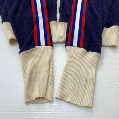 【中古品】【メンズ】 PERFECT RIBS パーフェクトリブス × A LOVE MOVEMENT ア ラブ ムーブメント 別注 コラボ ADIOS PILE PARKER アディオス パイル パーカー トップス フルジップパーカー コットン 141-260510-ko-12-fuzh サイズ：L カラー：ネイビー系 万代Net店