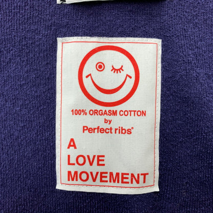 【中古品】【メンズ】 PERFECT RIBS パーフェクトリブス × A LOVE MOVEMENT ア ラブ ムーブメント 別注 コラボ ADIOS PILE PARKER アディオス パイル パーカー トップス フルジップパーカー コットン 141-260510-ko-12-fuzh サイズ：L カラー：ネイビー系 万代Net店