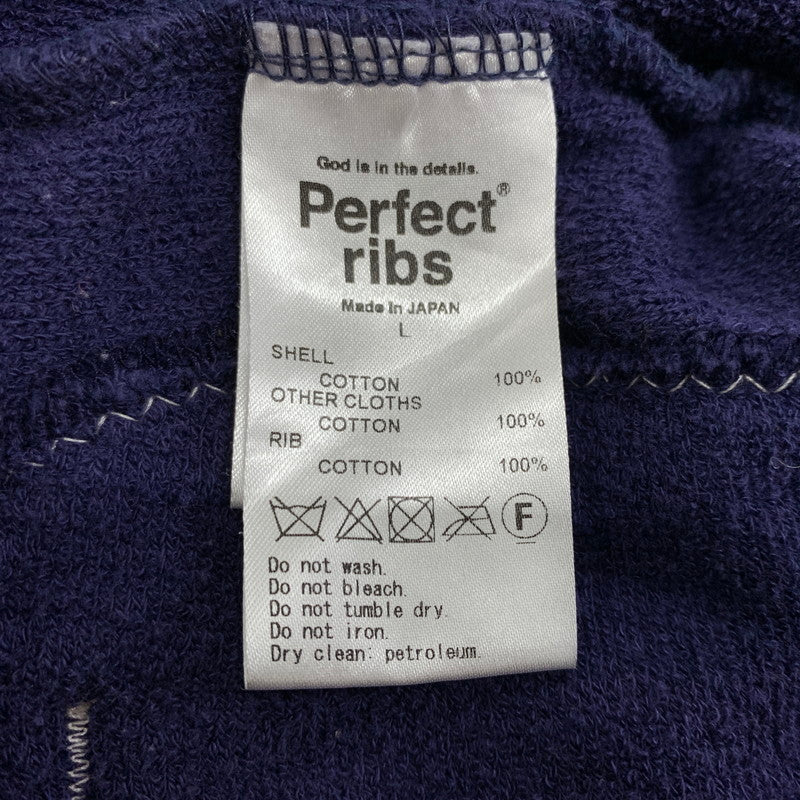 【中古品】【メンズ】 PERFECT RIBS パーフェクトリブス × A LOVE MOVEMENT ア ラブ ムーブメント 別注 コラボ ADIOS PILE PARKER アディオス パイル パーカー トップス フルジップパーカー コットン 141-260510-ko-12-fuzh サイズ：L カラー：ネイビー系 万代Net店